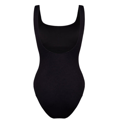 Black - Back - Chelsea Peers Womens-Ladies Scoop Neck One Piece Swimsuit