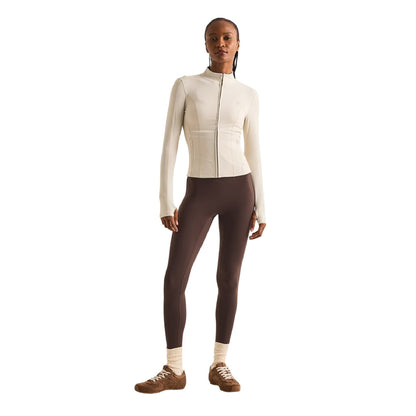 Bone - Pack Shot - Couture Club Womens-Ladies Tonal Logo Sculpting Fitted Jacket