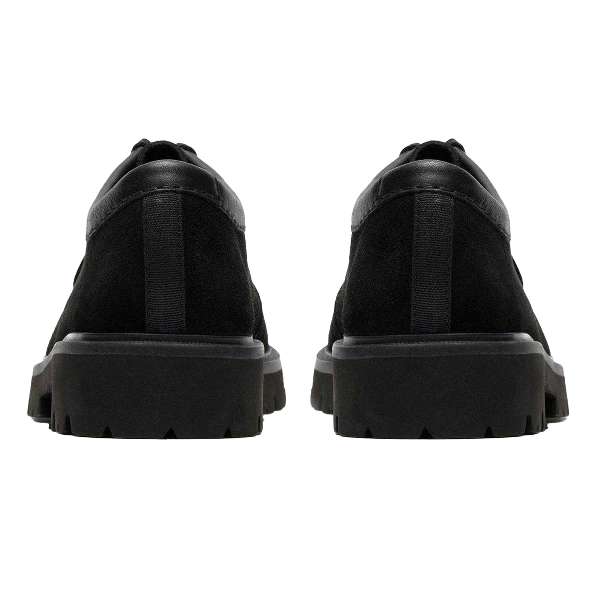 Black - Back - Clarks Mens Cleyhill Suede Moc Toe Dress Shoes