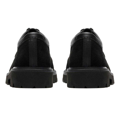 Black - Back - Clarks Mens Cleyhill Suede Moc Toe Dress Shoes