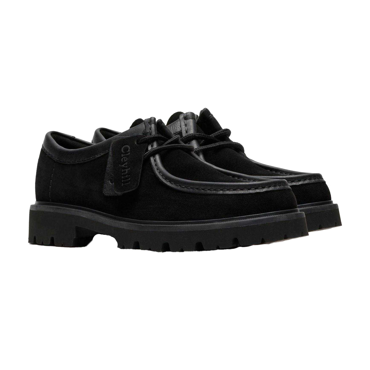 Black - Lifestyle - Clarks Mens Cleyhill Suede Moc Toe Dress Shoes