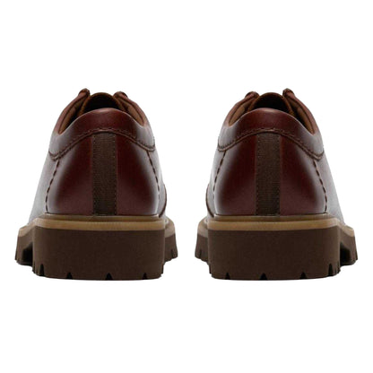 Brown - Back - Clarks Mens Cleyhill Suede Moc Toe Dress Shoes