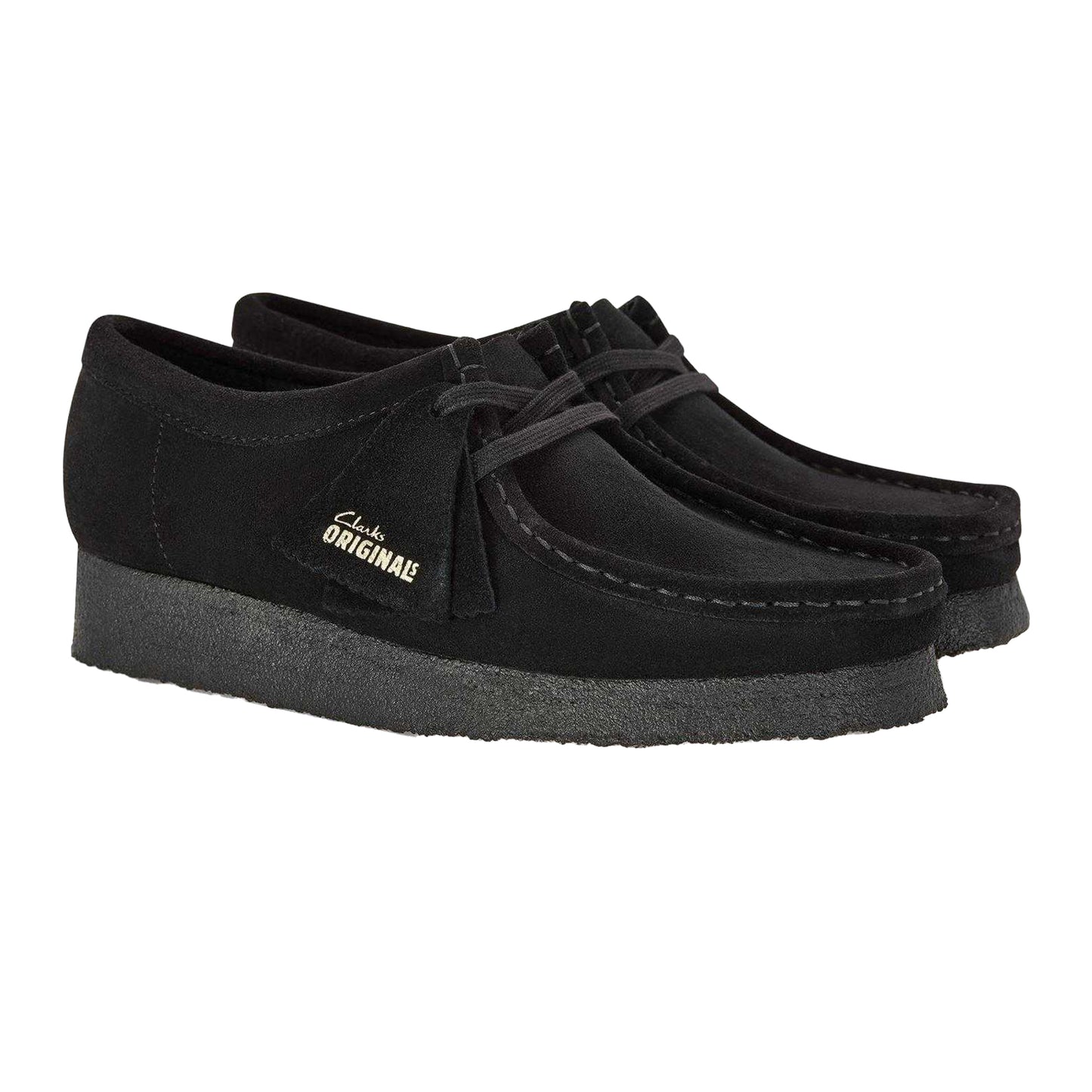 Black - Lifestyle - Clarks Originals Mens Wallabee Suede Moc Toe Moccasins