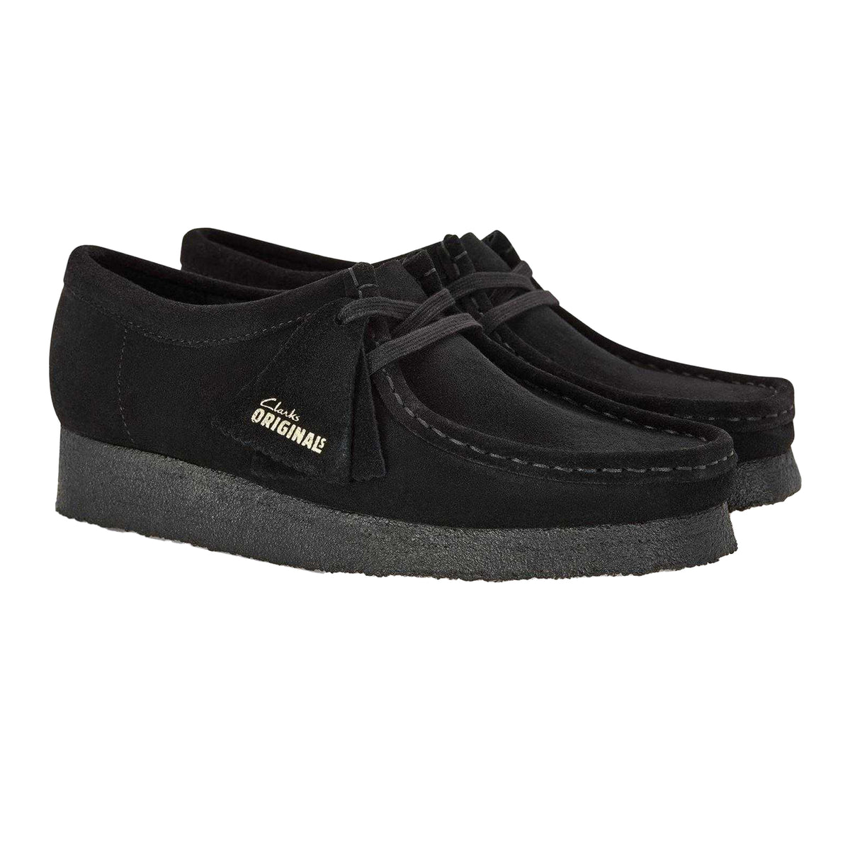 Black - Lifestyle - Clarks Originals Mens Wallabee Suede Moc Toe Moccasins