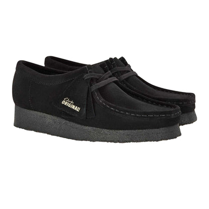 Black - Lifestyle - Clarks Originals Mens Wallabee Suede Moc Toe Moccasins