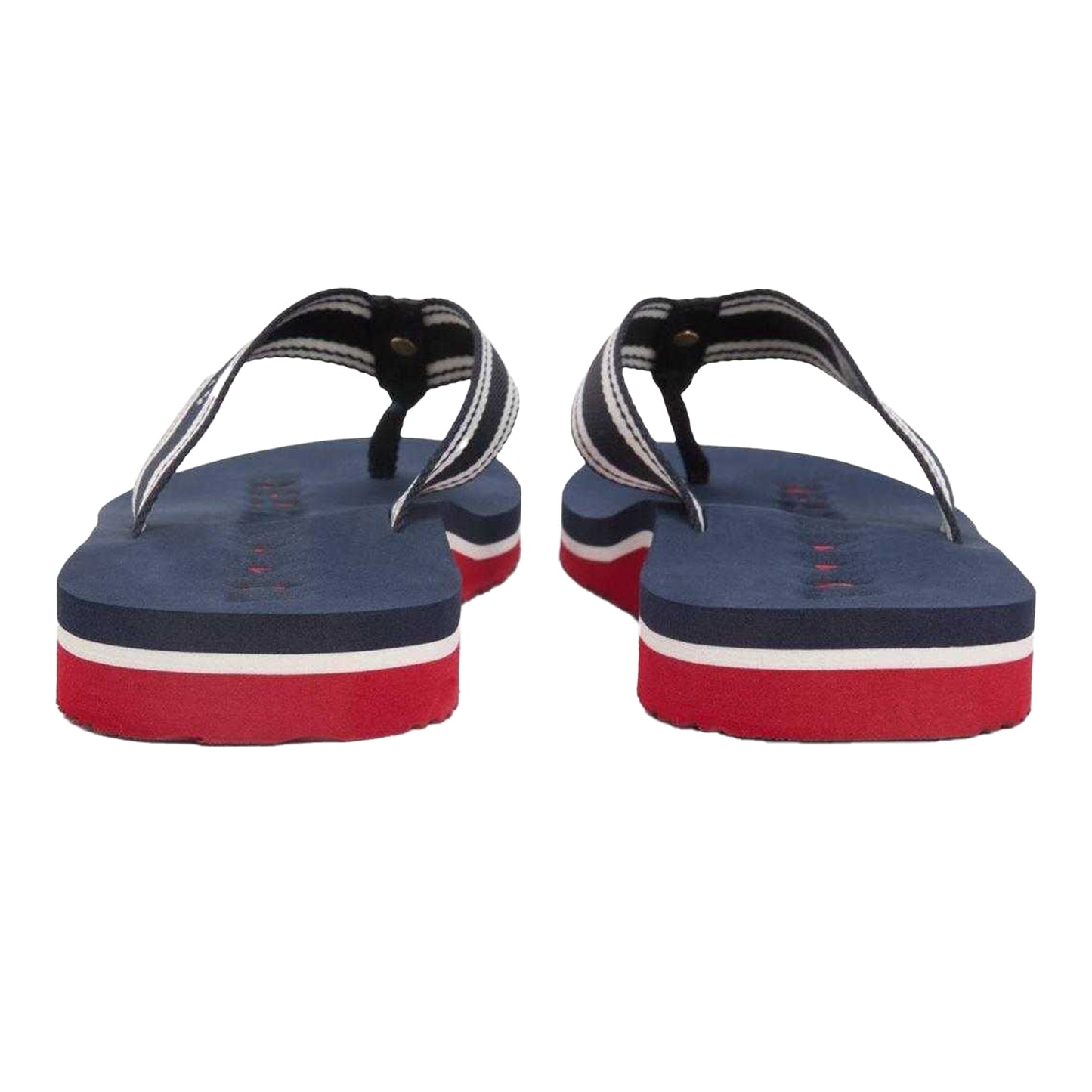 Red-White-Blue - Back - Tommy Hilfiger Womens-Ladies Text Flat Flip Flops