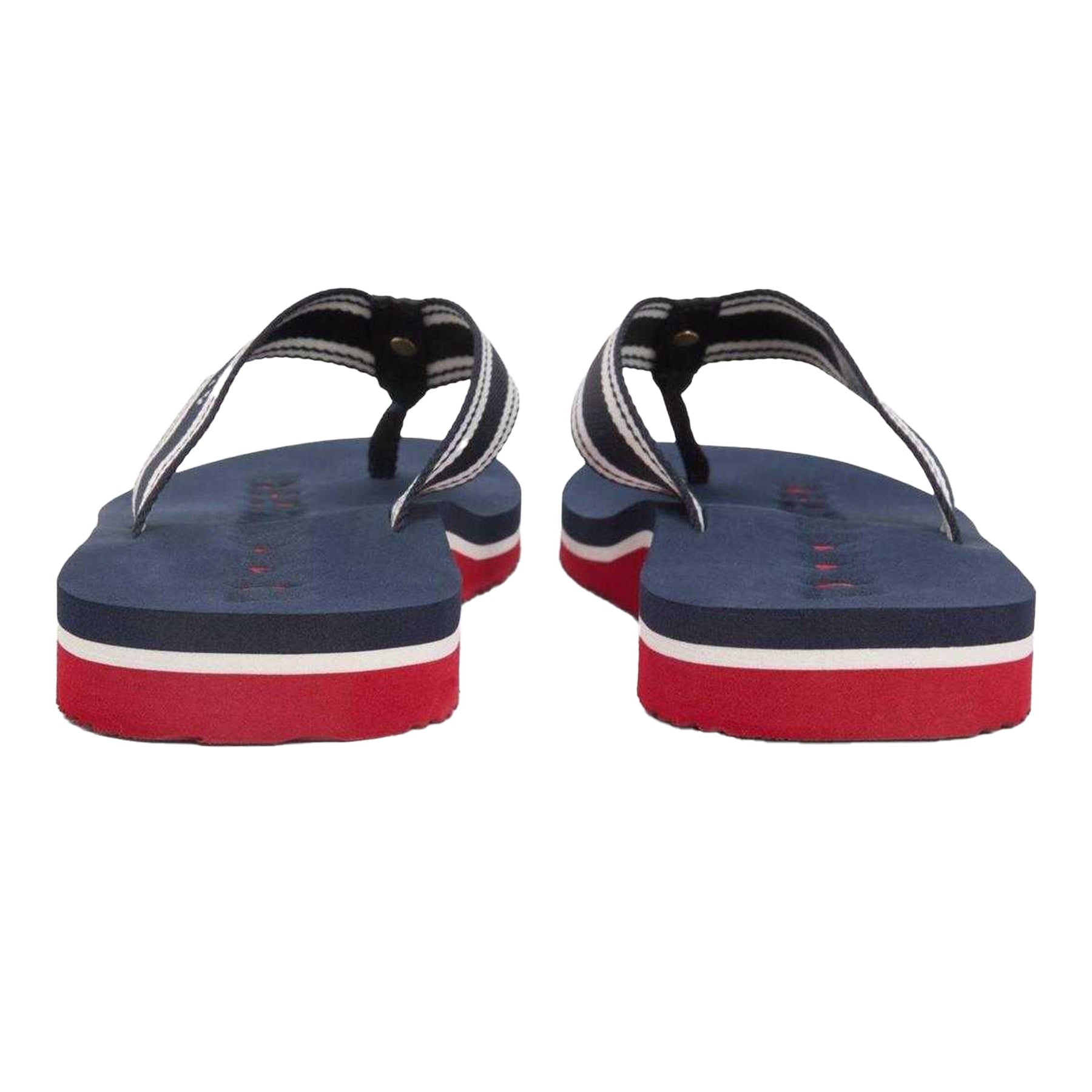 Red-White-Blue - Back - Tommy Hilfiger Womens-Ladies Text Flat Flip Flops