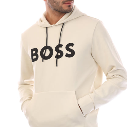 White - Side - Hugo Boss Mens Soody Hoodie