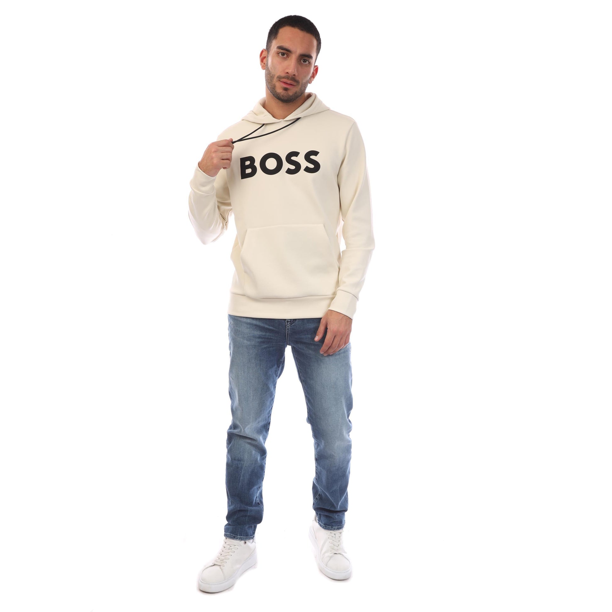 White - Lifestyle - Hugo Boss Mens Soody Hoodie