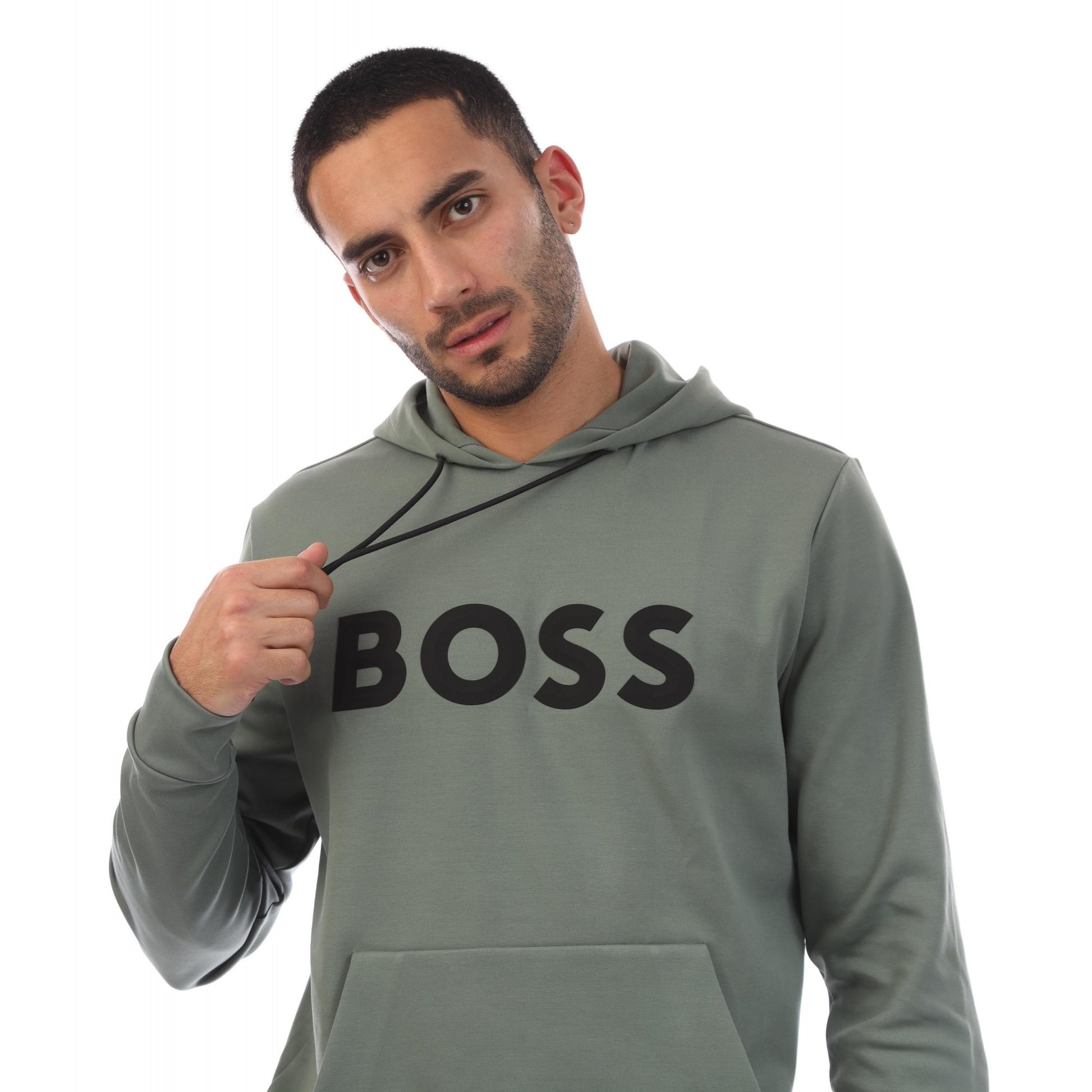 Green - Back - Hugo Boss Mens Soody Hoodie