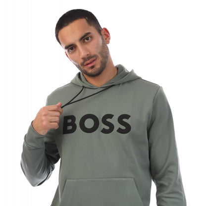 Green - Back - Hugo Boss Mens Soody Hoodie