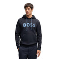Dark Blue - Front - Hugo Boss Mens Soody Hoodie