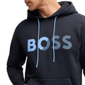 Dark Blue - Side - Hugo Boss Mens Soody Hoodie
