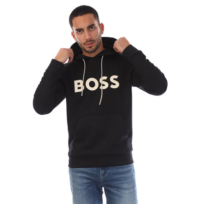 Black - Front - Hugo Boss Mens Soody Hoodie