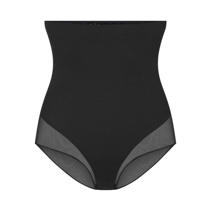 Onyx - Front - Skims Womens-Ladies Mesh Sculpting High Waist Briefs