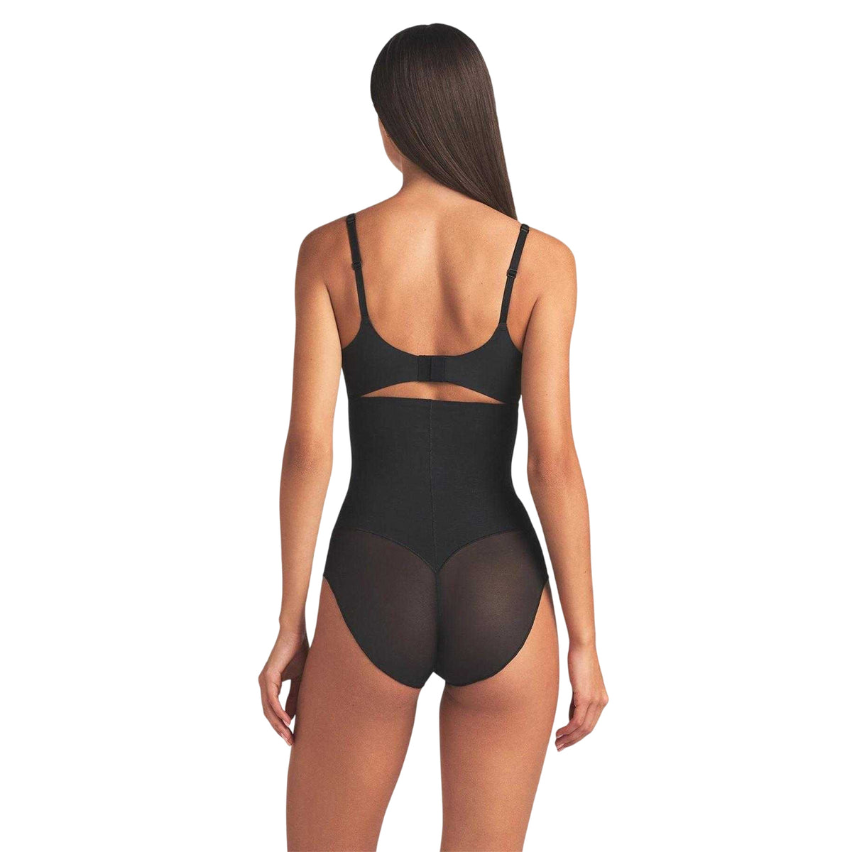 Onyx - Back - Skims Womens-Ladies Mesh Sculpting High Waist Briefs