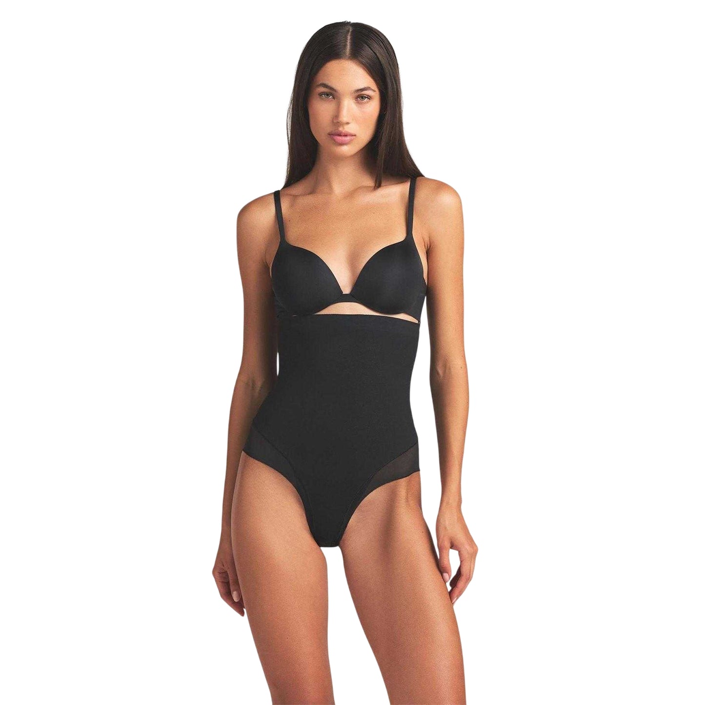 Onyx - Side - Skims Womens-Ladies Mesh Sculpting High Waist Briefs