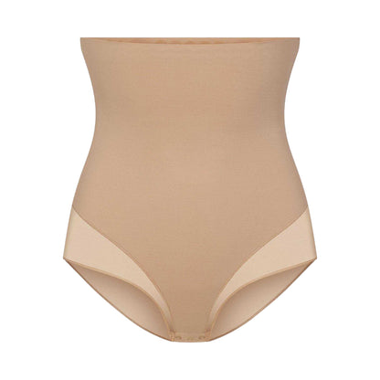 Clay - Front - Skims Womens-Ladies Mesh Sculpting High Waist Briefs