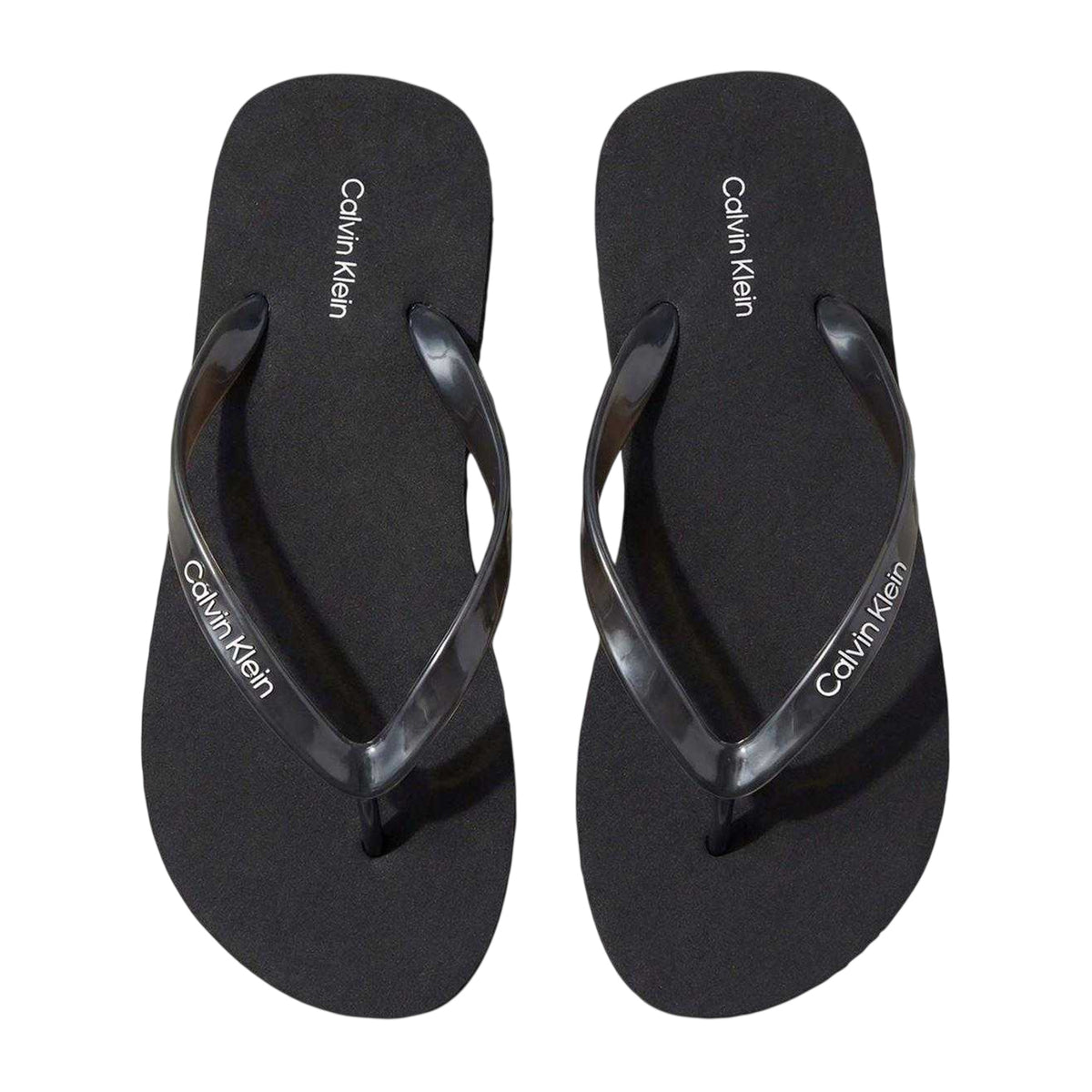 Triple Black - Lifestyle - Calvin Klein Womens-Ladies Logo Flip Flops
