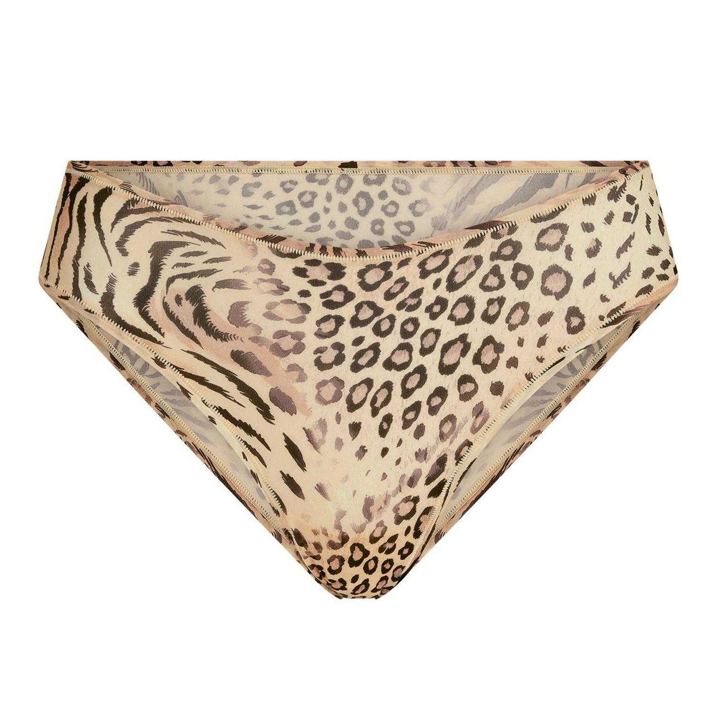 Brown - Front - Skims Womens-Ladies Fits Everybody Leopard Print Briefs
