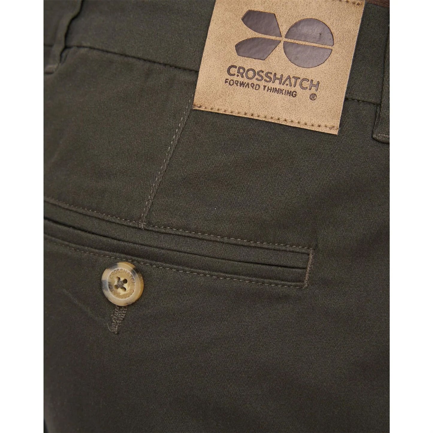 Green - Side - Crosshatch Mens Roysden Trousers