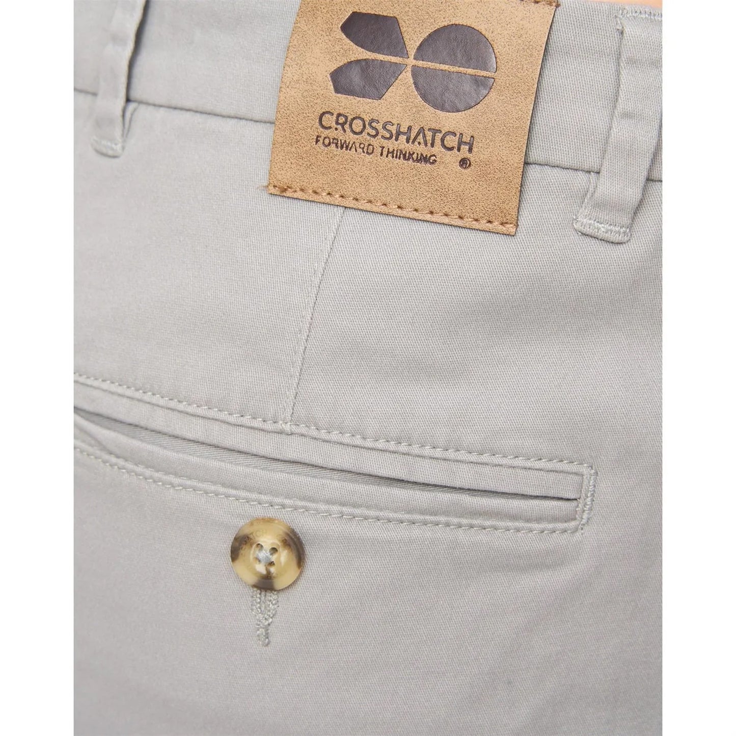Grey - Side - Crosshatch Mens Roysden Trousers