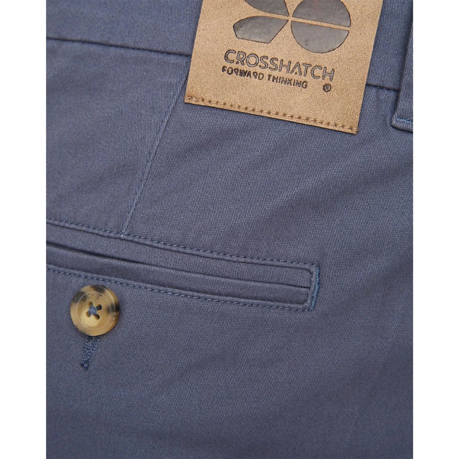 Blue - Side - Crosshatch Mens Roysden Trousers