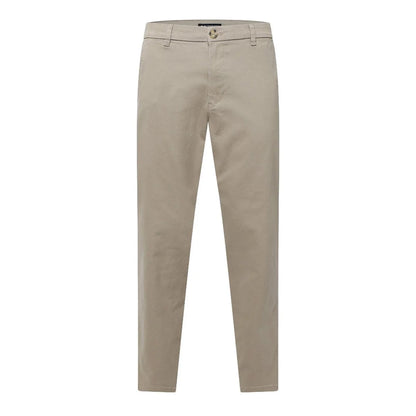 Cream - Front - Crosshatch Mens Roysden Trousers
