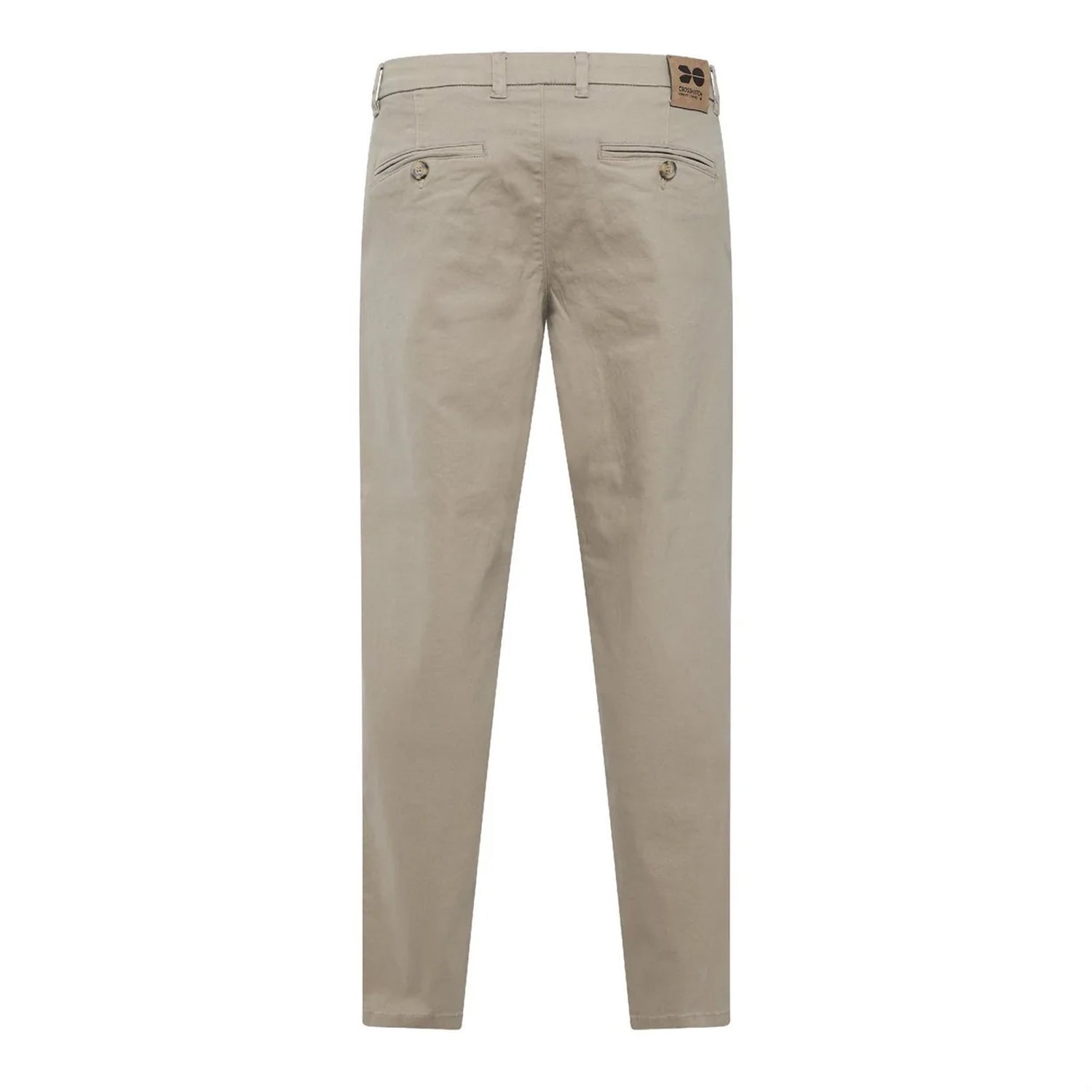 Cream - Back - Crosshatch Mens Roysden Trousers