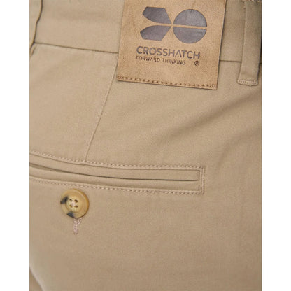 Cream - Side - Crosshatch Mens Roysden Trousers