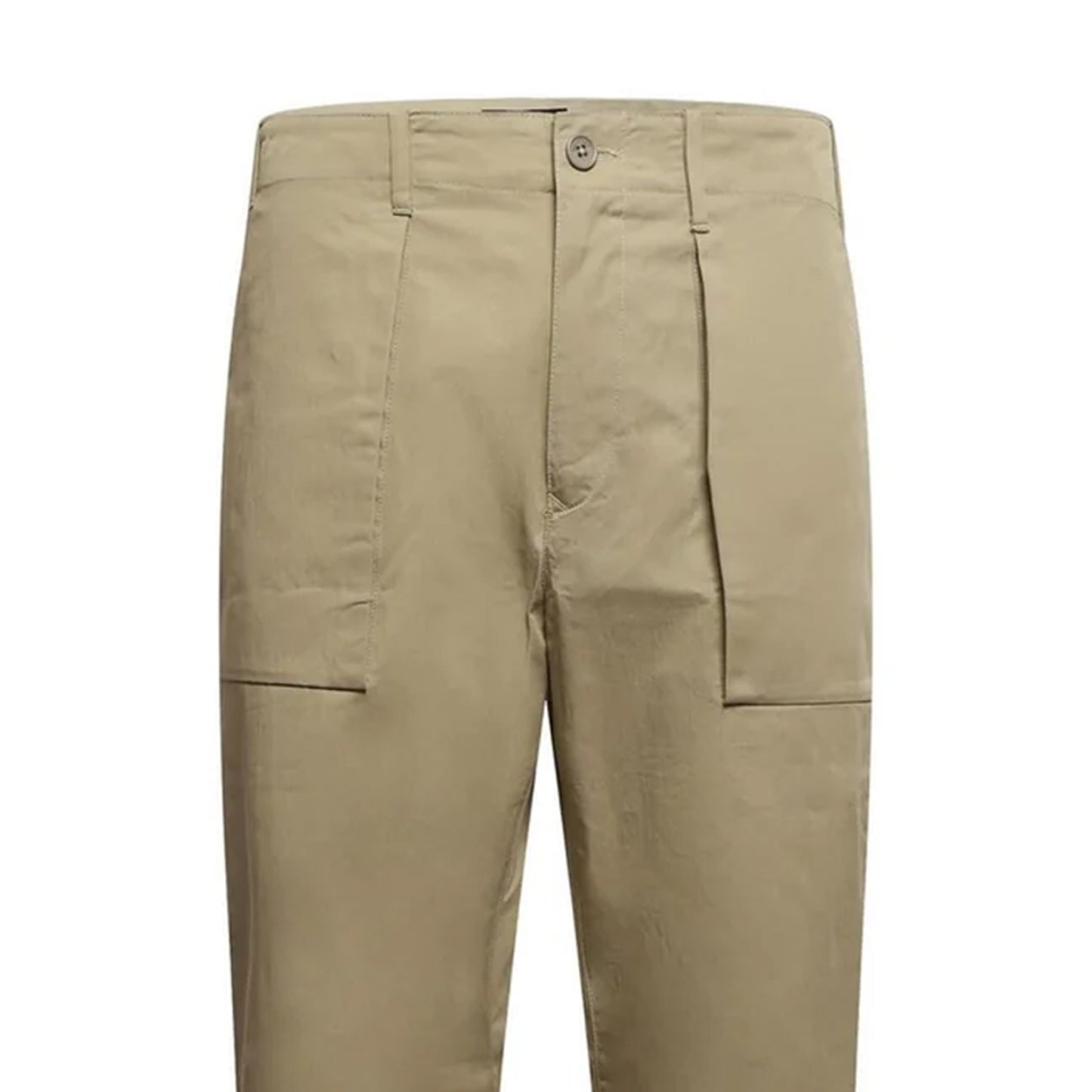 Green - Side - Belstaff Mens Jet Cotton Straight Leg Trousers