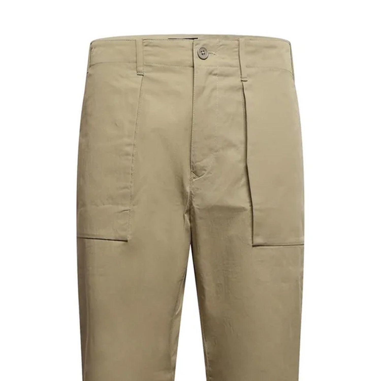 Green - Side - Belstaff Mens Jet Cotton Straight Leg Trousers