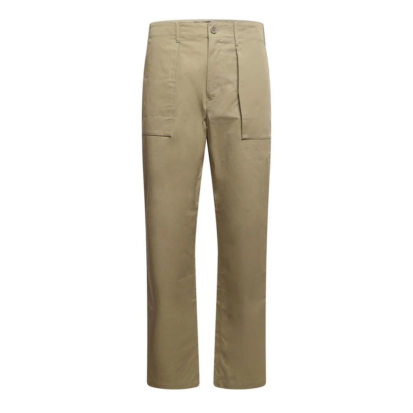 Green - Front - Belstaff Mens Jet Cotton Straight Leg Trousers