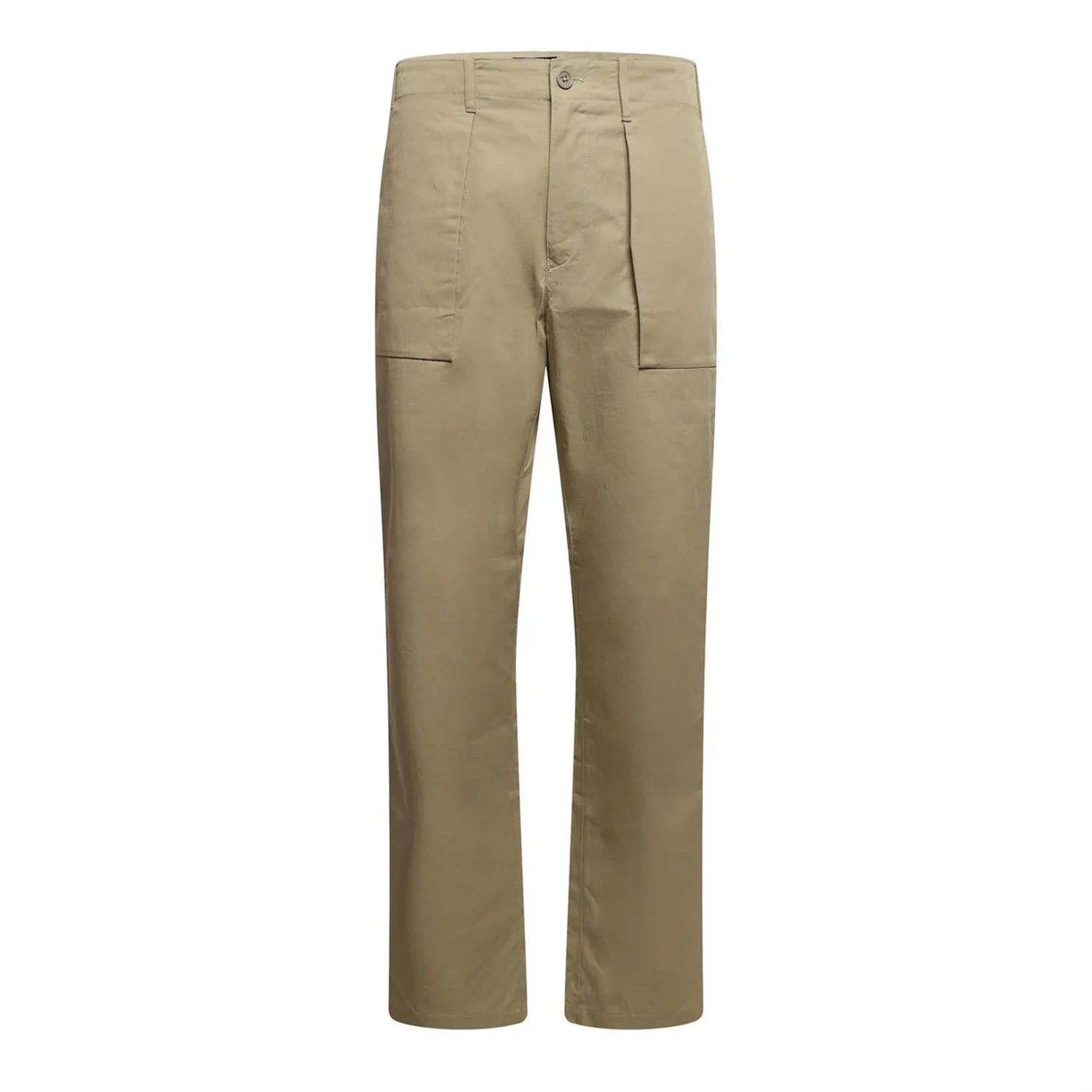 Green - Front - Belstaff Mens Jet Cotton Straight Leg Trousers