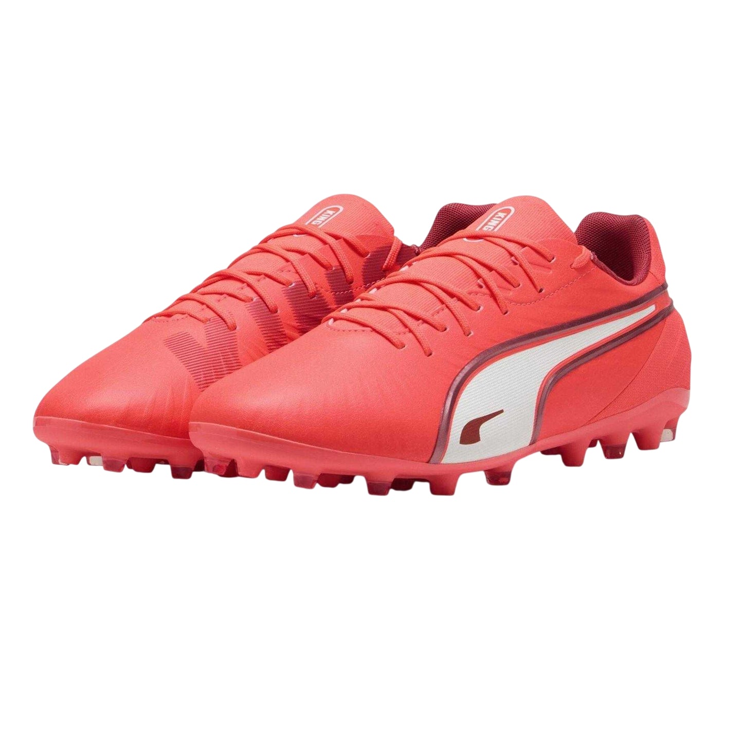 Glowing Red - Close up - Puma Mens King Match MG Firm Ground Football Boots