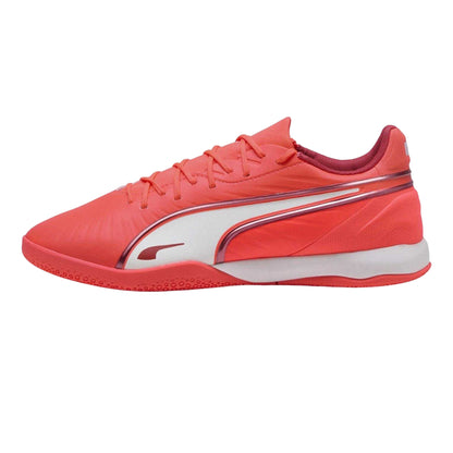 Glowing Red - Side - Puma Mens King Match It Indoor Football Trainers