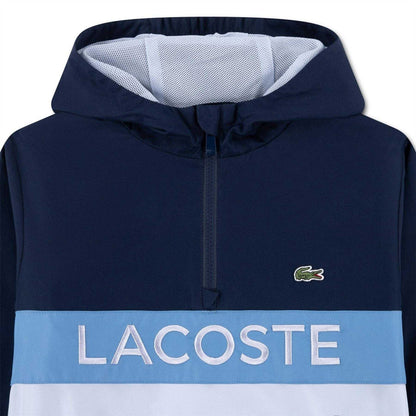 Marine Blue - Side - Lacoste Childrens-Kids Colour Block Windbreaker
