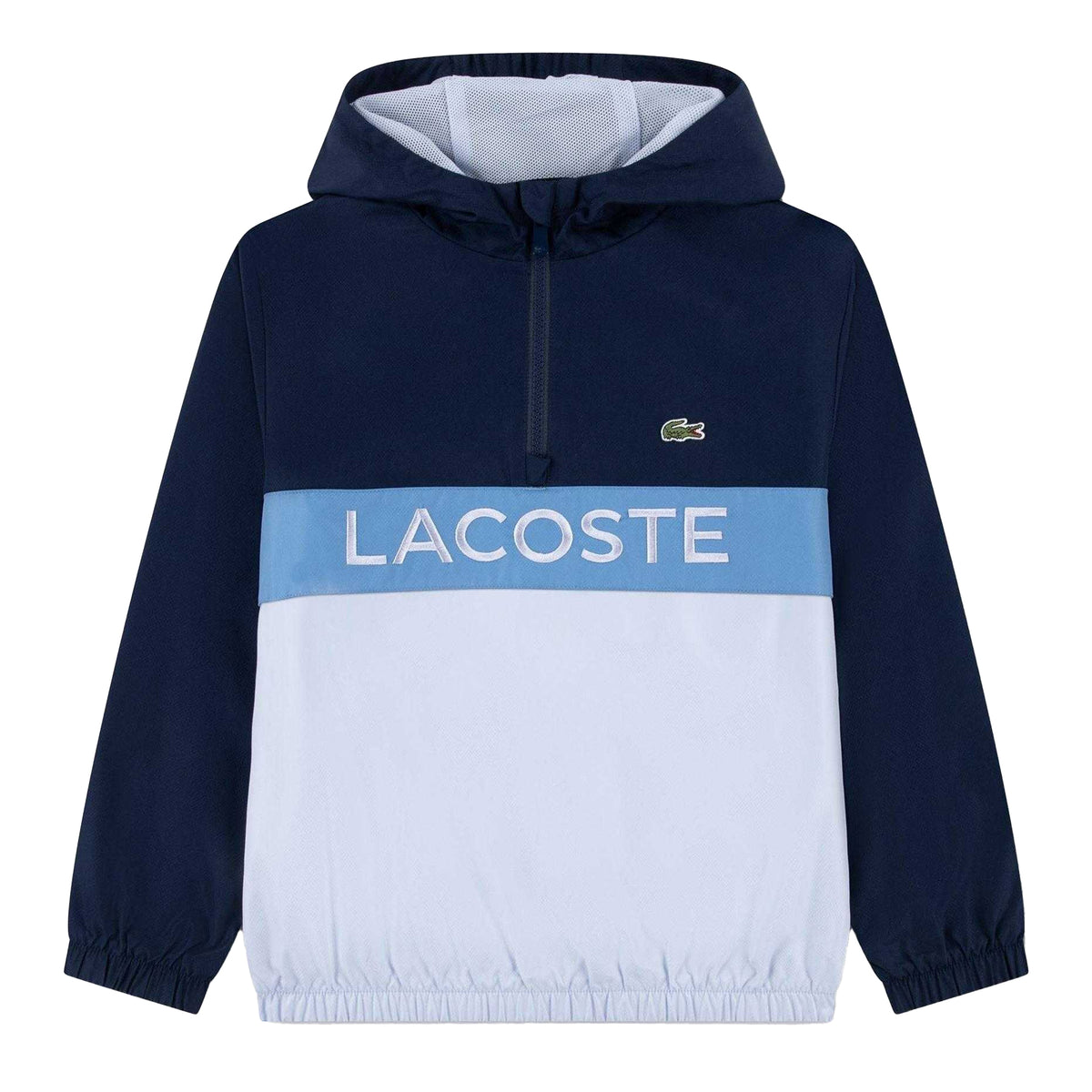 Marine Blue - Front - Lacoste Childrens-Kids Colour Block Windbreaker