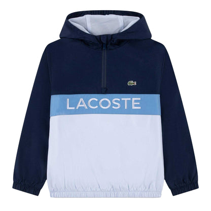 Marine Blue - Front - Lacoste Childrens-Kids Colour Block Windbreaker