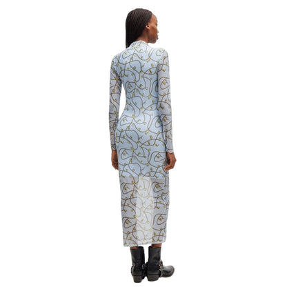 Blue - Back - Hugo Womens-Ladies Nasuse_2 Midi Dress