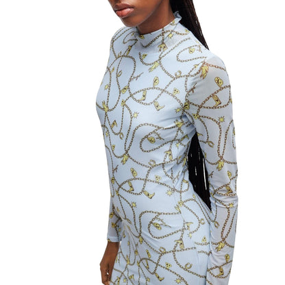 Blue - Side - Hugo Womens-Ladies Nasuse_2 Midi Dress