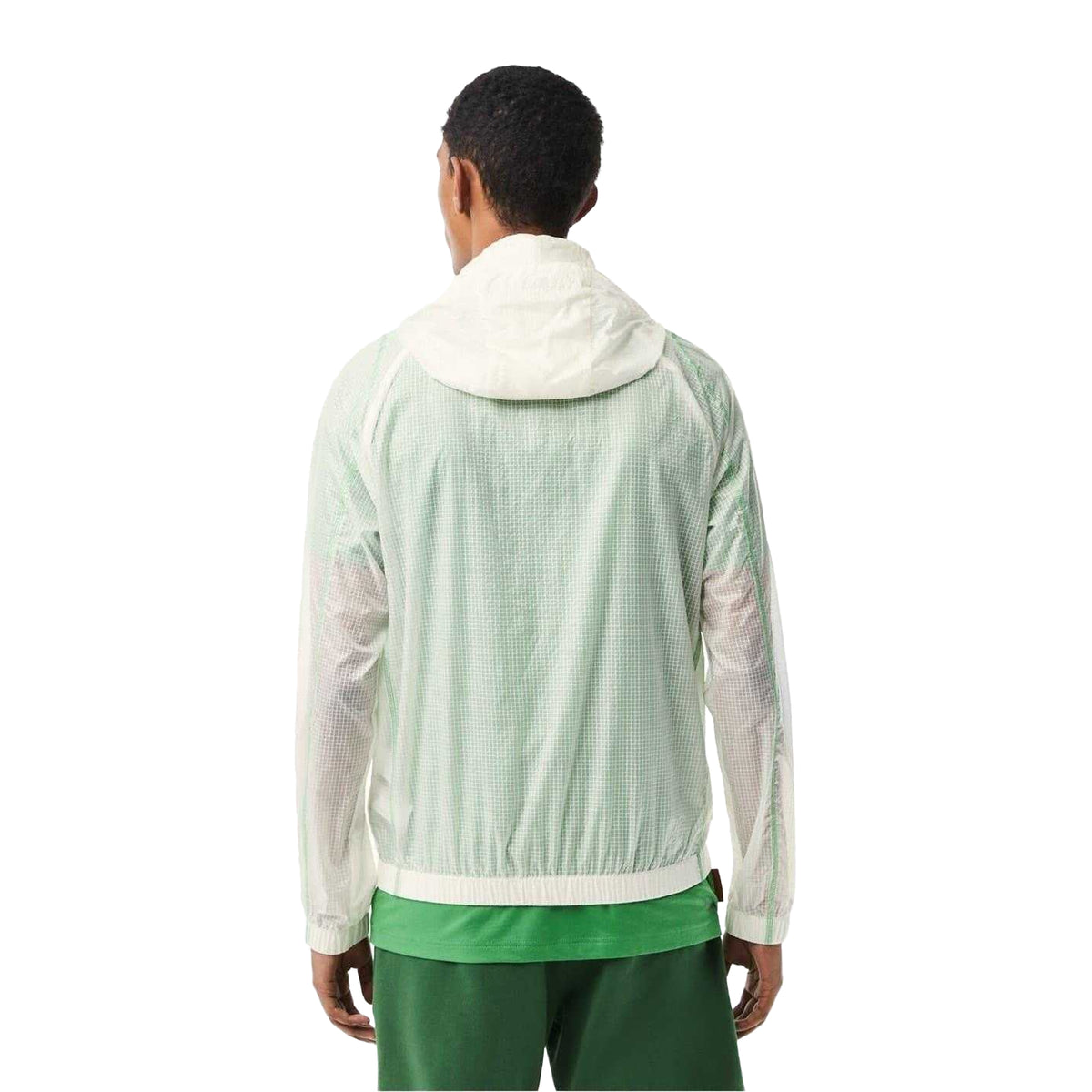 Tarragon - Back - Lacoste Mens Roland Garros Water Repellent Relaxed Fit Hooded Jacket