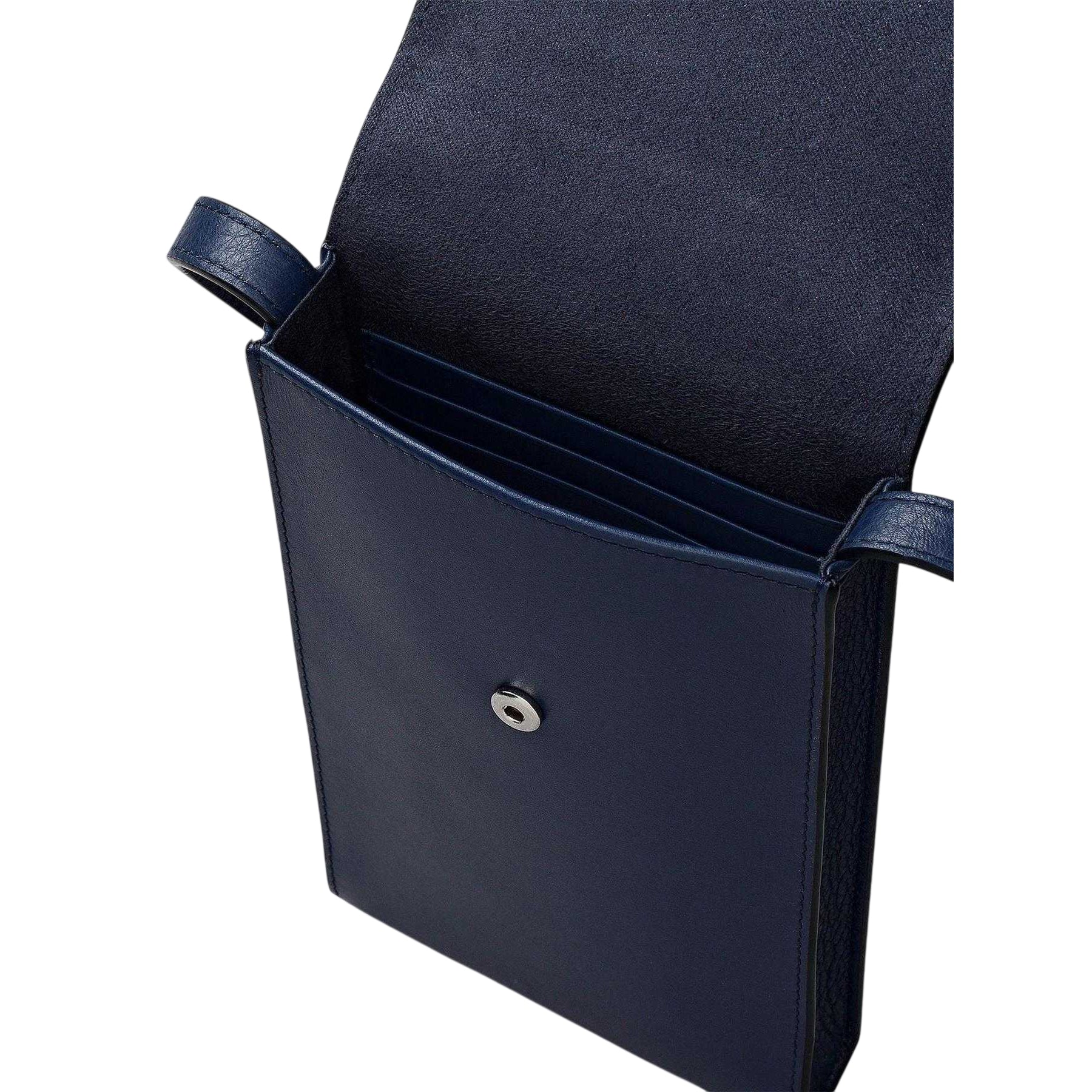 Navy - Side - Radley Picton Place Leather Cross Body Phone Carry Case