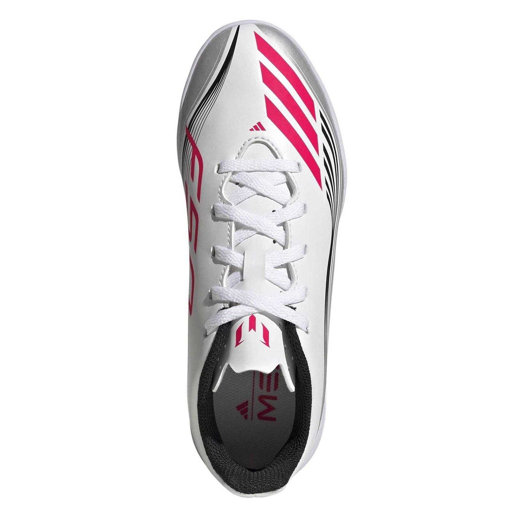 White - Lifestyle - Adidas Childrens-Kids F50 Messi Club Futsal Indoor Football Shoes