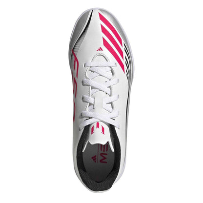 White - Lifestyle - Adidas Childrens-Kids F50 Messi Club Futsal Indoor Football Shoes