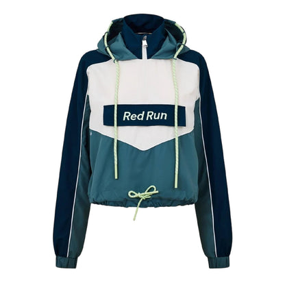 Green - Front - Red Run Womens-Ladies Skyline Lightweight Long-Sleeved Windbreaker