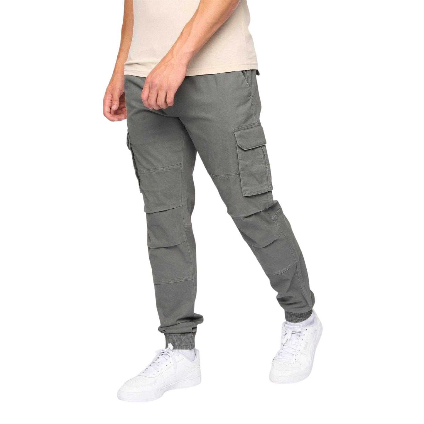 Deep Forest - Side - Crosshatch Mens Pendles Cotton Blend Cargo Trousers