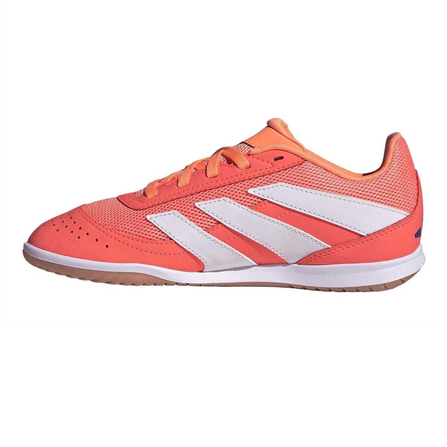 Coral - Side - Adidas Childrens-Kids Predator Club IN Sala Futsal Indoor Football Shoes