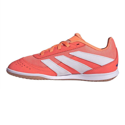 Coral - Side - Adidas Childrens-Kids Predator Club IN Sala Futsal Indoor Football Shoes