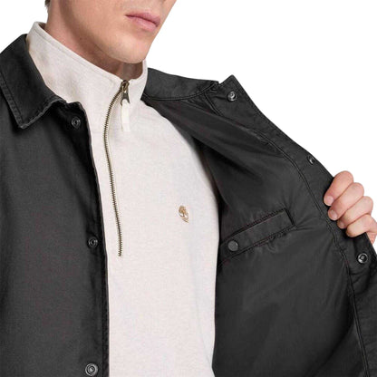 Vintage Black - Side - Timberland Mens Cotton Coach Jacket